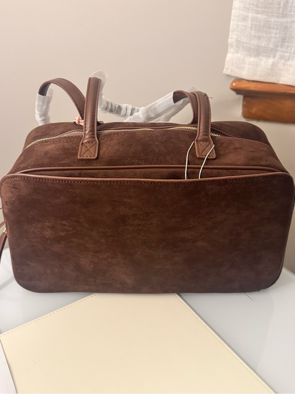 Gorgeous Brown faux Suede shoulder Bag-NWT - Picture 2 of 13